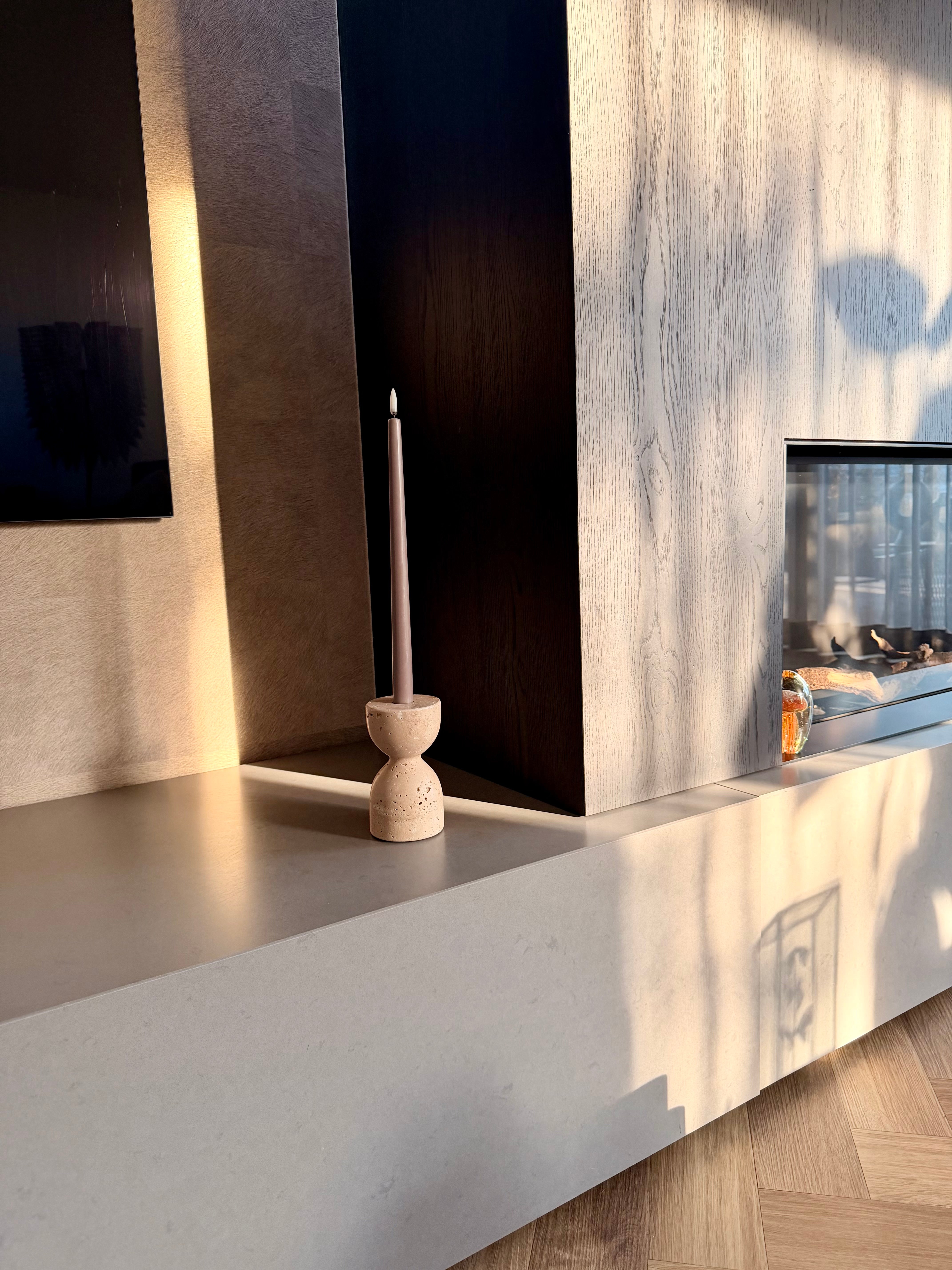 Design kaarshouder | Travertine