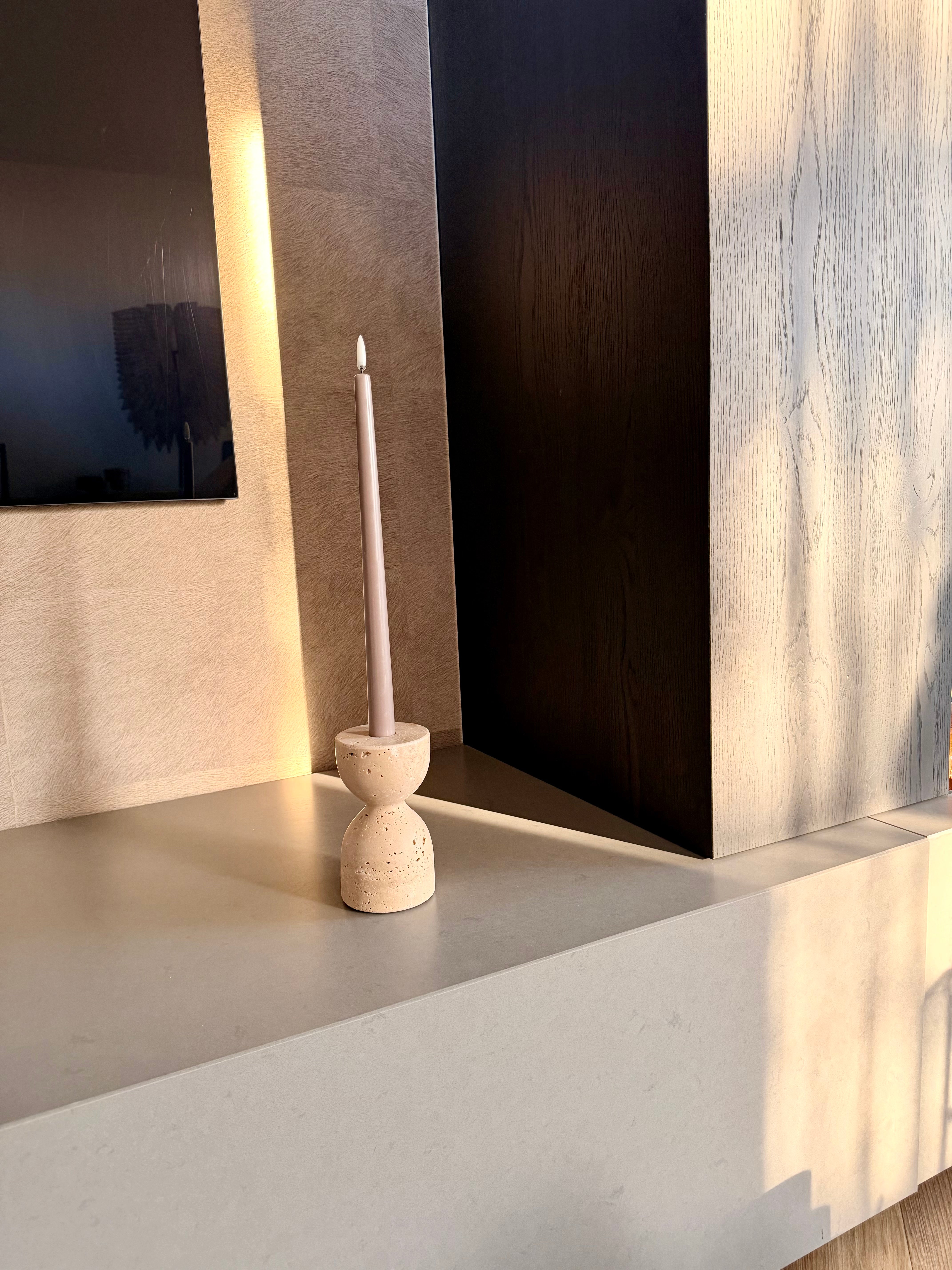 Design kaarshouder | Travertine
