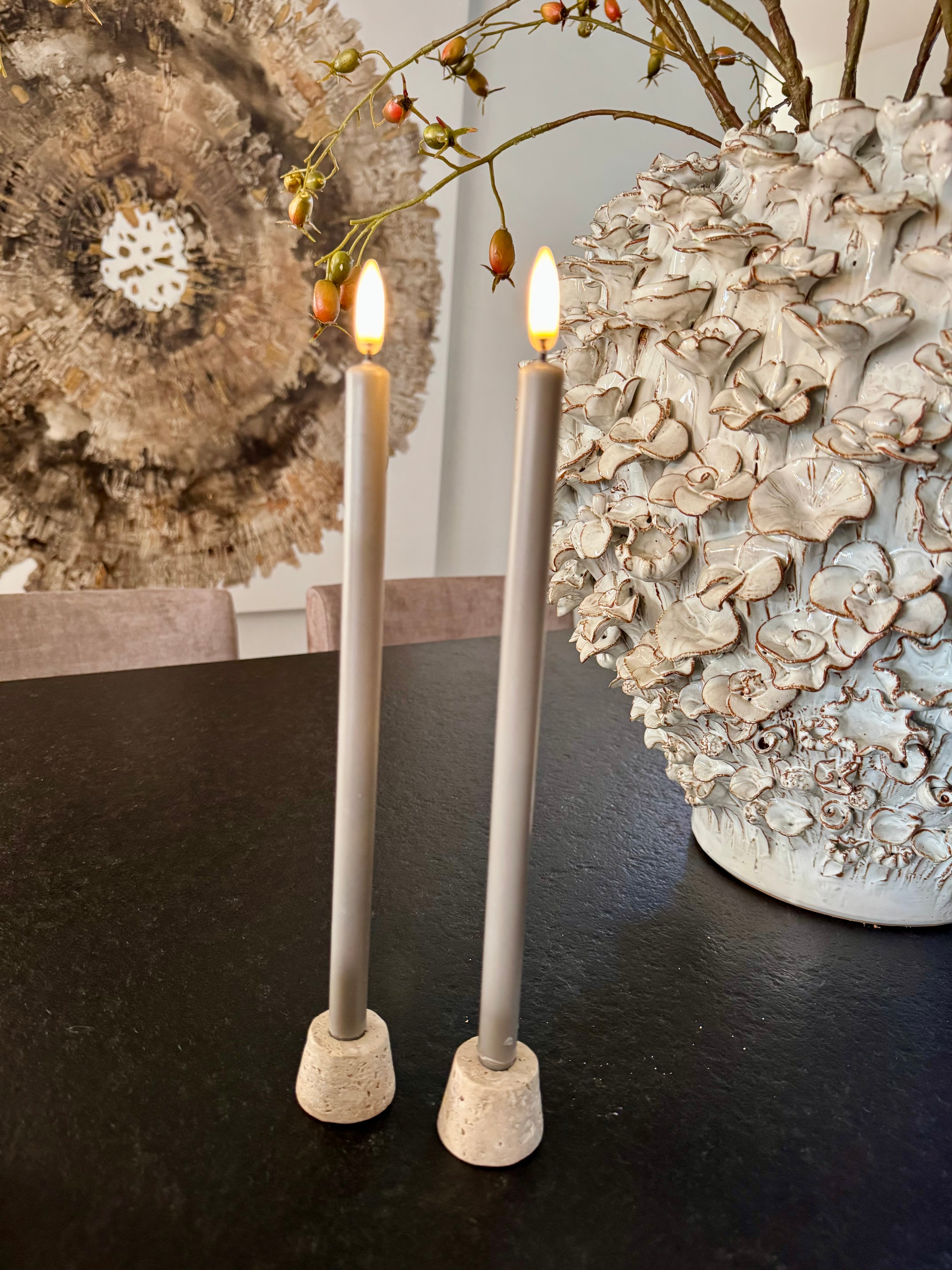 Uyuni Led mini dinerkaars 25 cm 2-pack | Sandstone