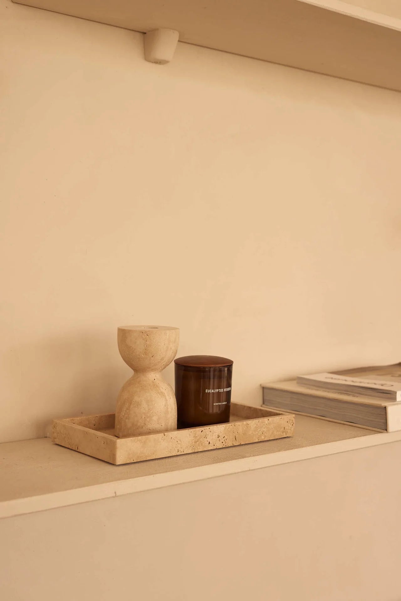 Design kaarshouder | Travertine