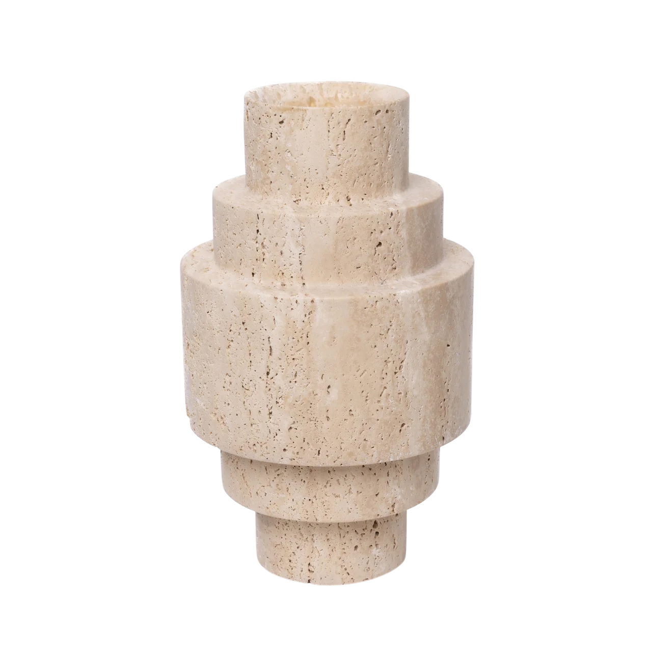 Agano Vaas L | Travertine