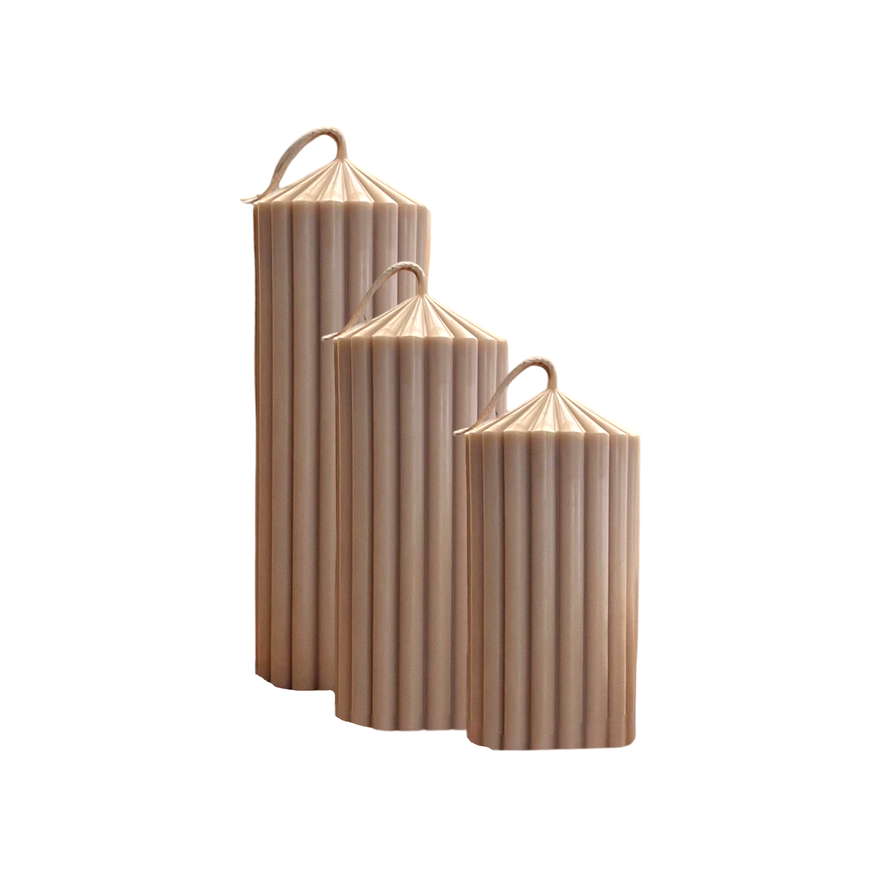 RIBBED PILLAR | BEIGE