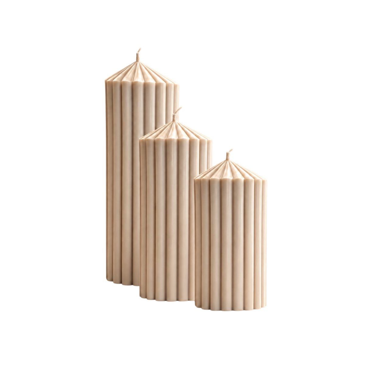 RIBBED PILLAR | BEIGE
