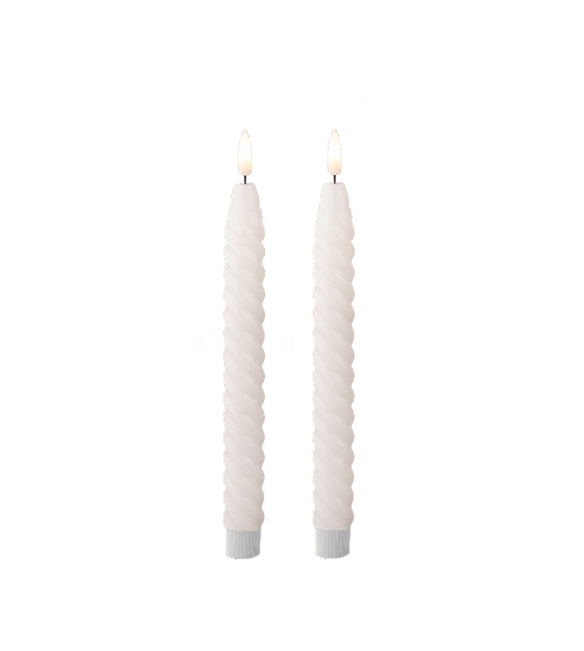 Swirl Led dinerkaarsen | Wit