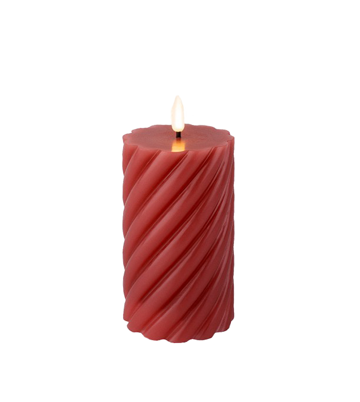 Swirl LED candle M | Pink