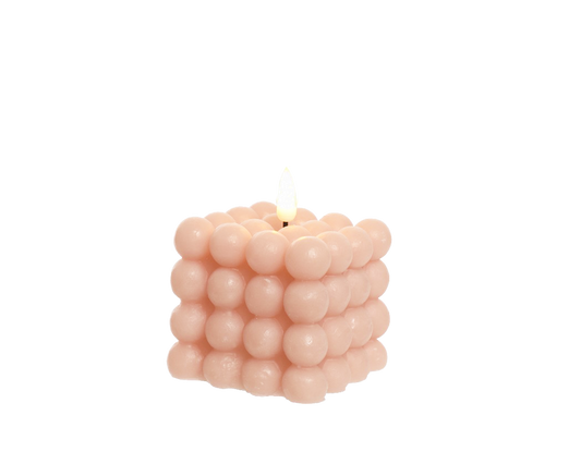 Bubble led kaars | Roze