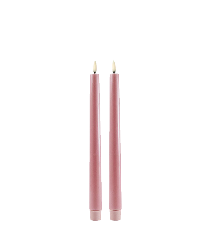 Uyuni Led dinner candles 2-pack | Dusty pink