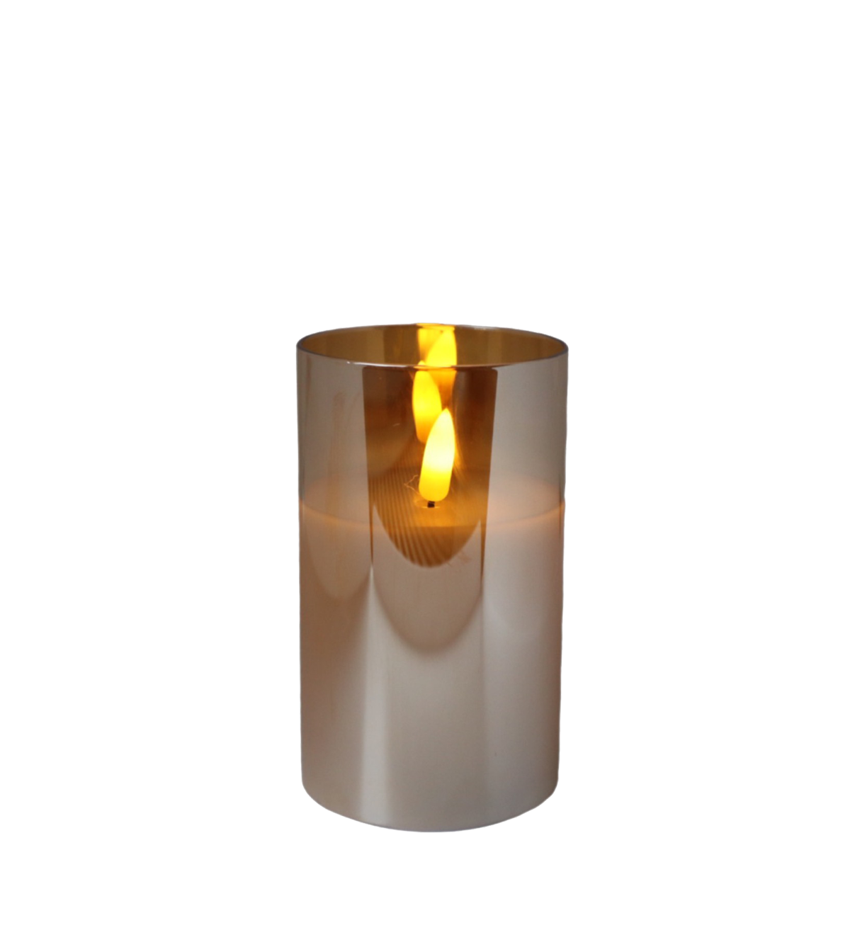 LED candle in glass | Orange M