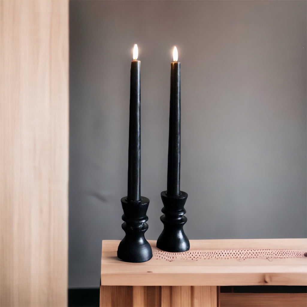 Uyuni Led Dinner Candles 2-pack | Black