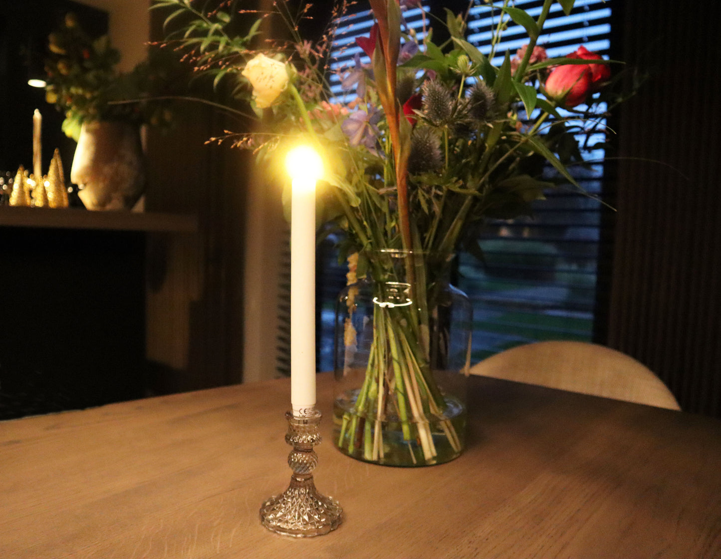 LED dinner candles | White