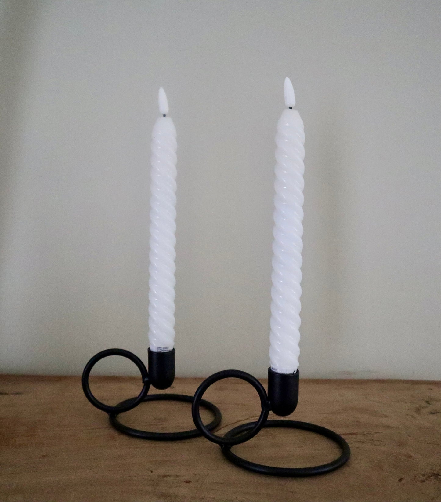 Swirl Led dinerkaarsen | Wit