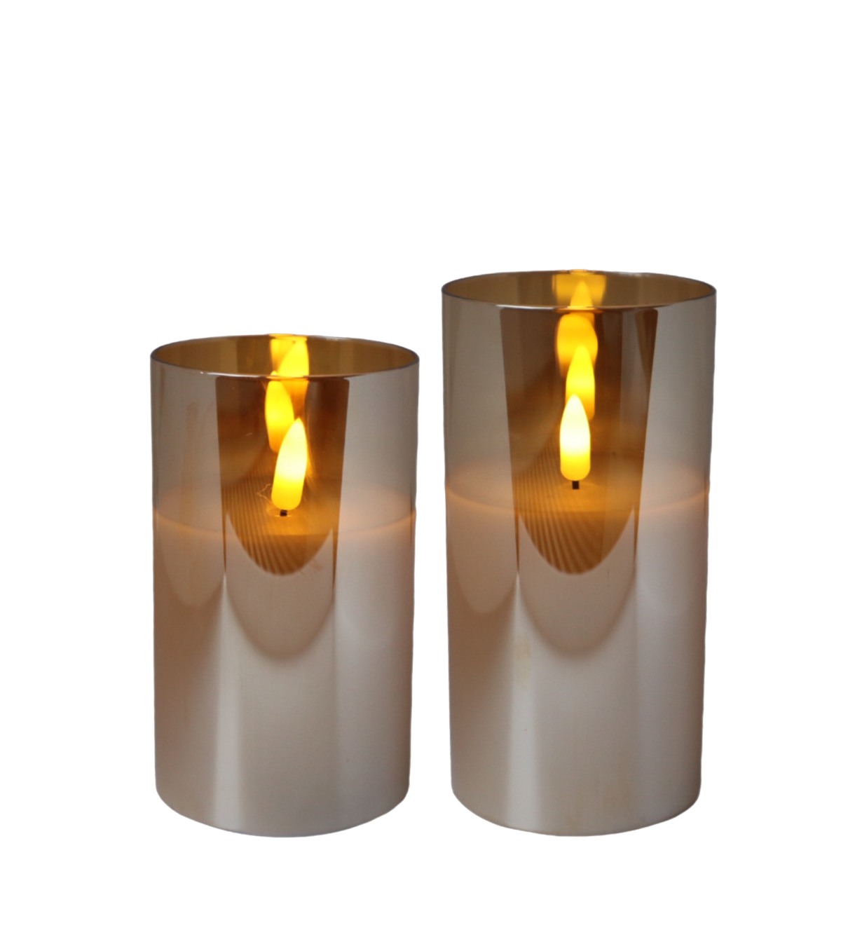 Set | LED glass orange/ gold