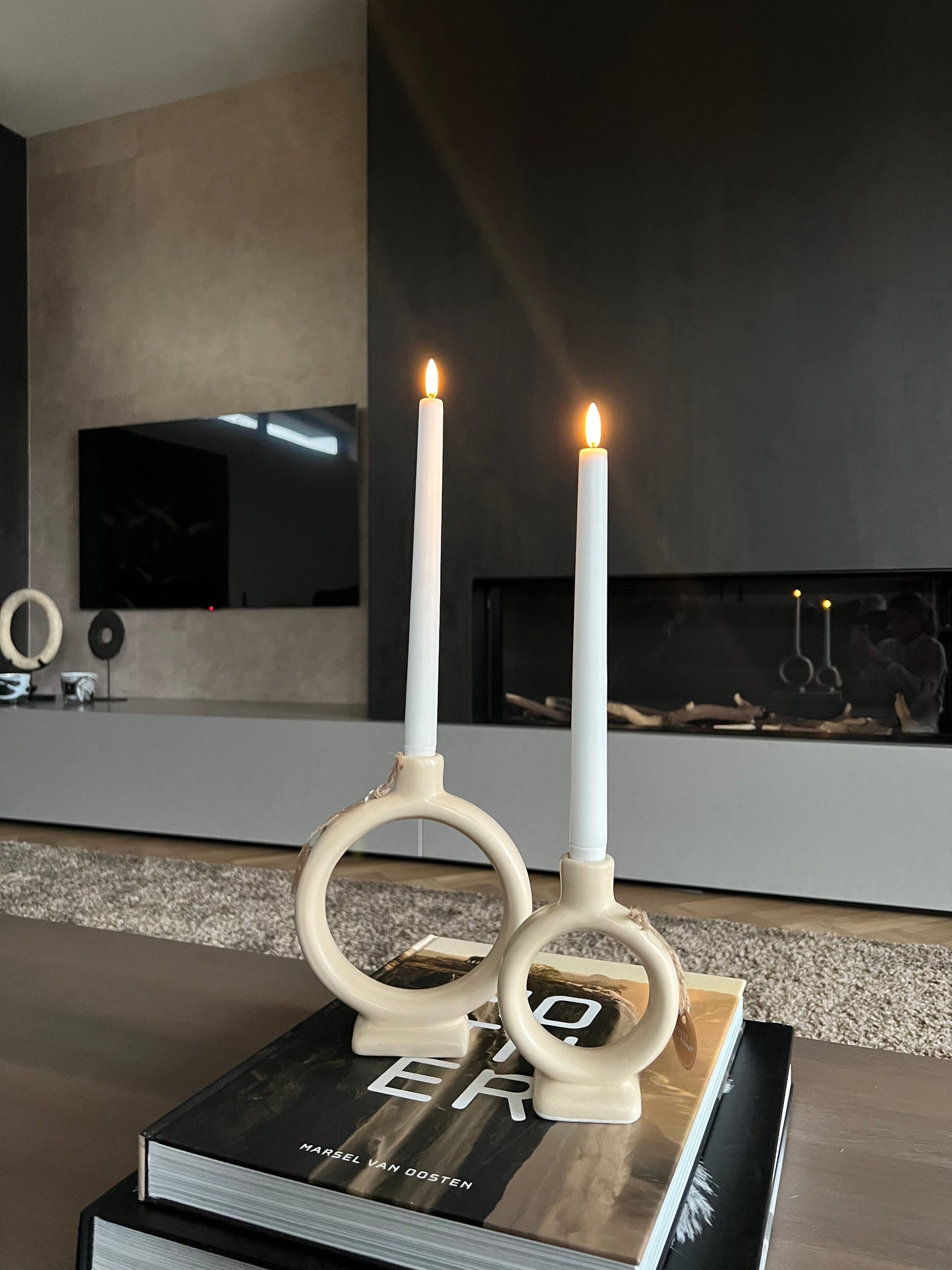 Uyuni Led dinner candles 2-pack | nordicwhite