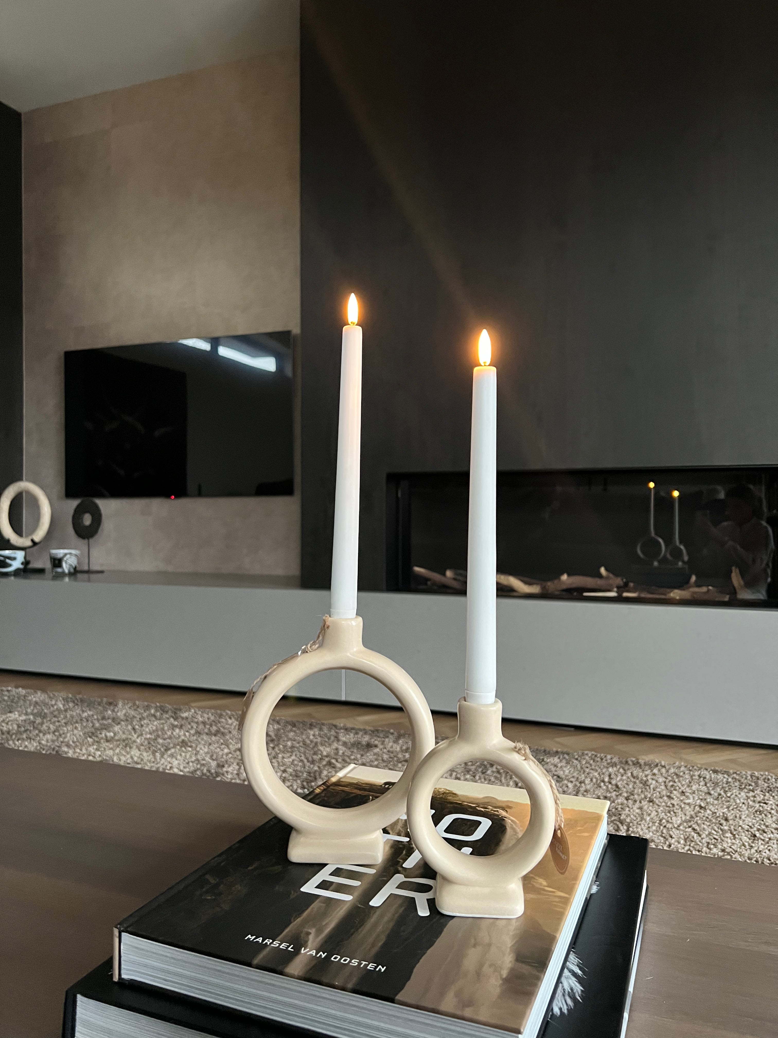 Uyuni Led dinner candles 2-pack | nordicwhite