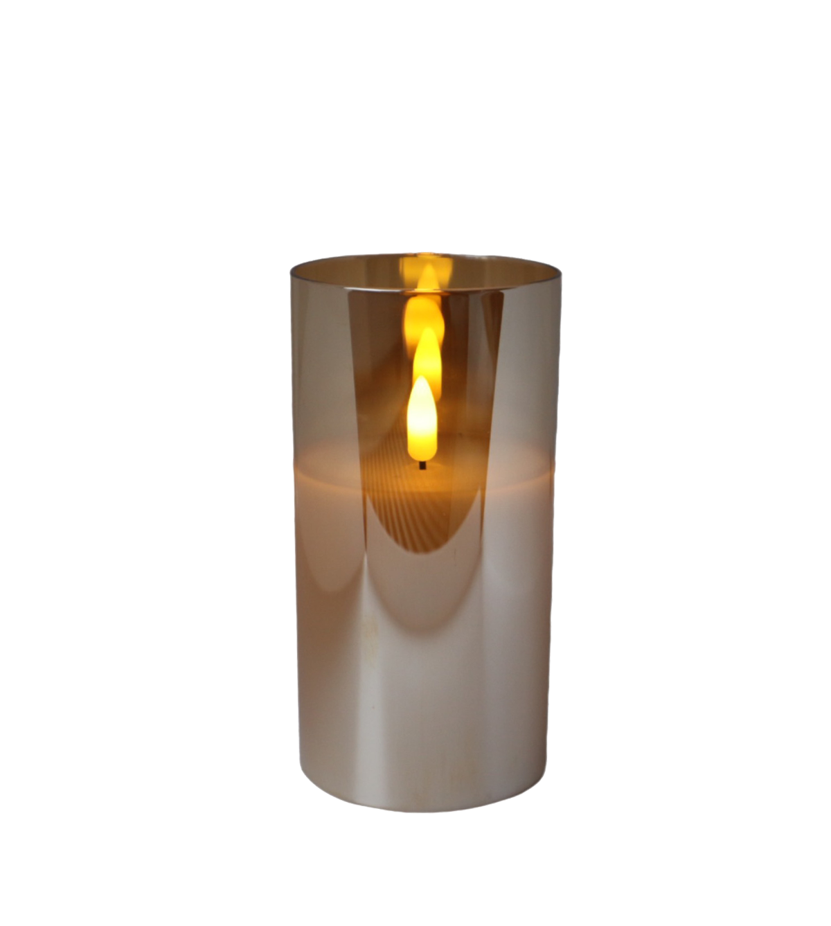 LED candle in glass | Orange L
