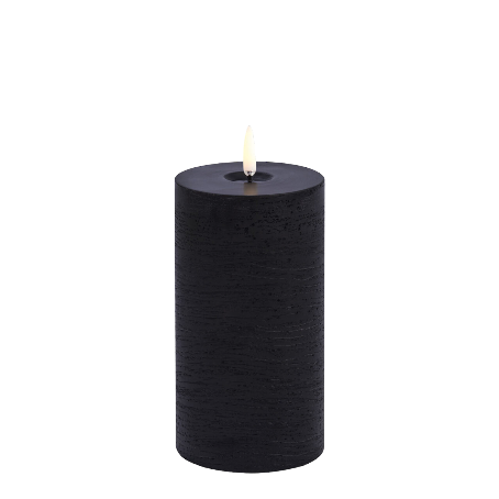 Uyuni Led melted Block candle M | Black