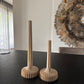Ribbed Pillar Candle Set | Beige