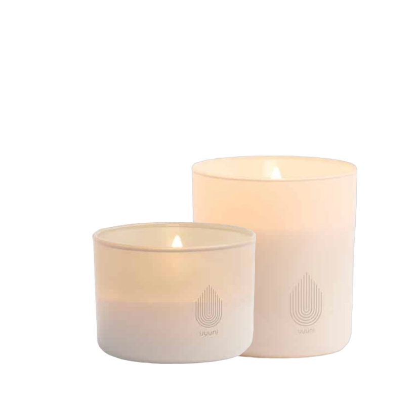 Uyuni led kaars in glas Vanilla set van 2