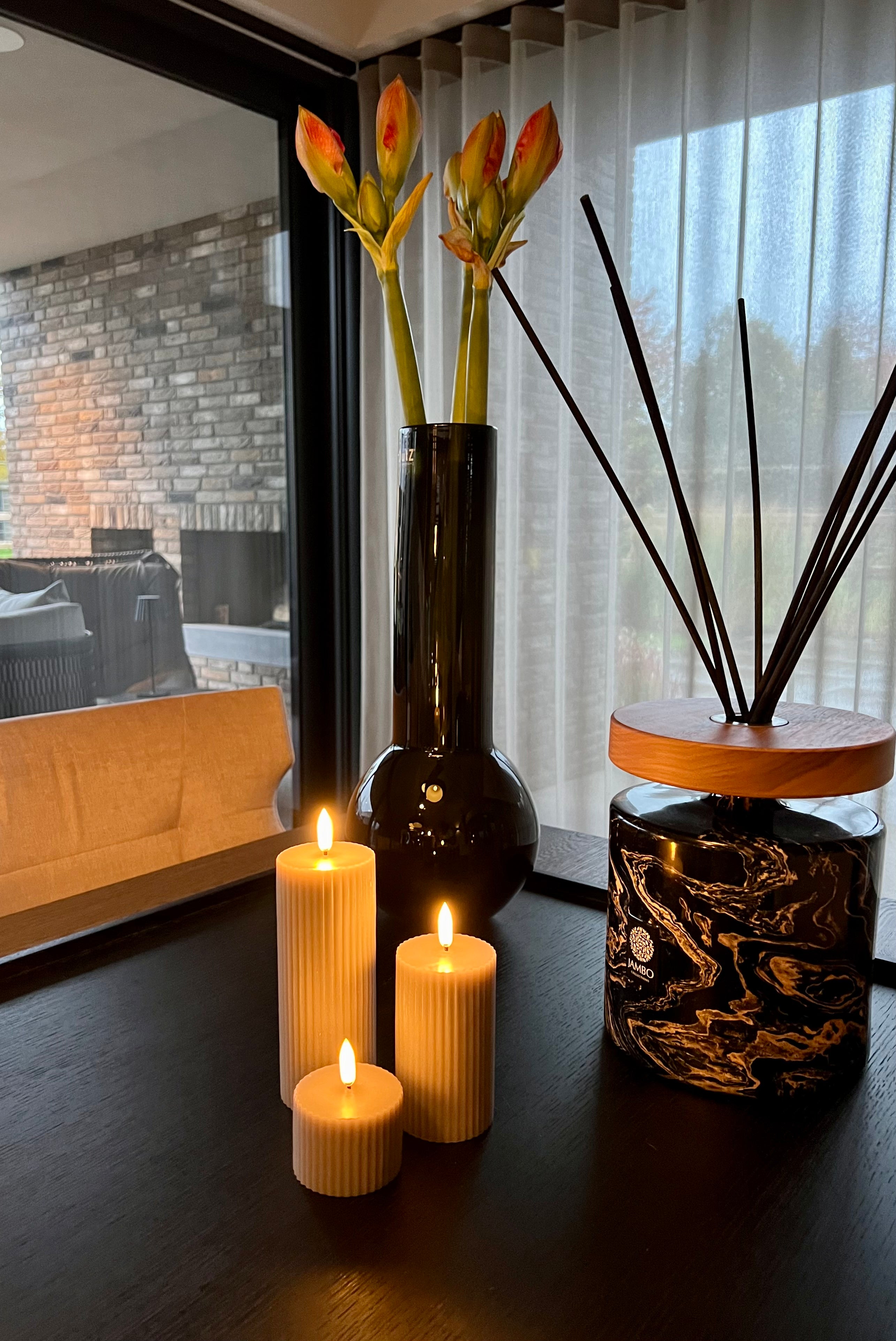 Uyuni Led Blokkaars ribbel L | Sandstone