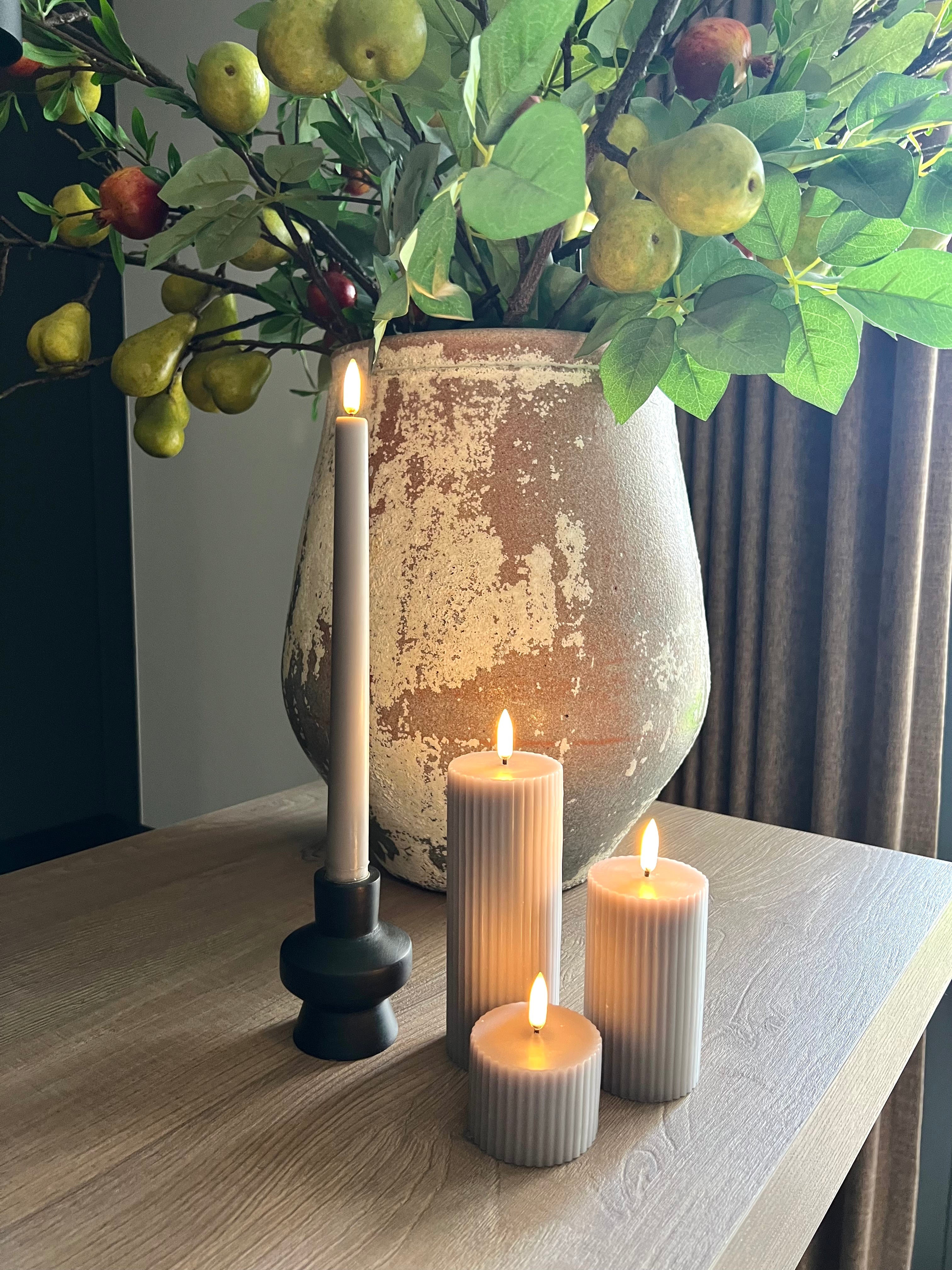 Uyuni Led dinner candles 2-pack | Sandstone