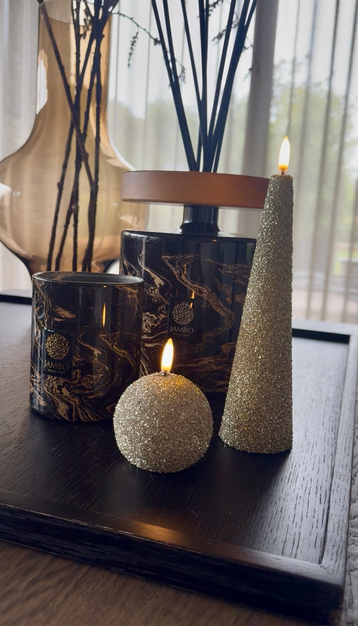 Uyuni led glitter bol | Champagne