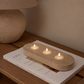 Mooisa waxinelichthouder plateau 3 stuks | Travertine