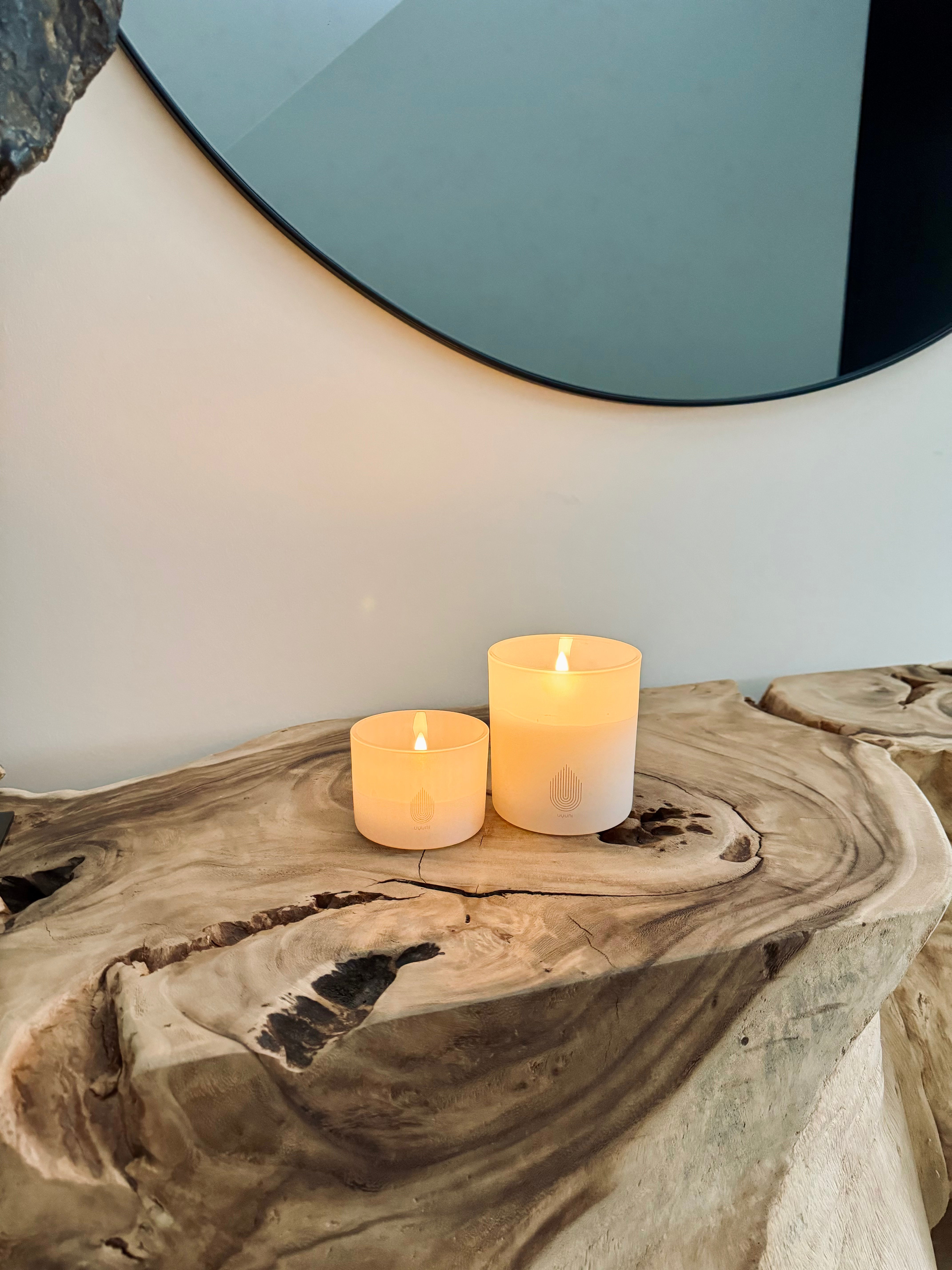 Uyuni led kaars in glas Vanilla M