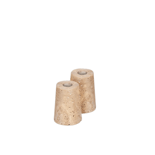 Uyuni Travertine Kandelaar M | Desert Beige