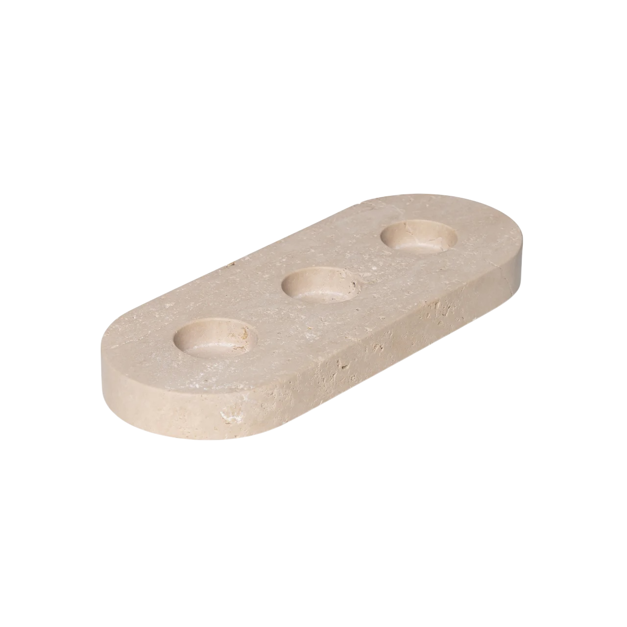 Mooisa waxinelichthouder plateau 3 stuks | Travertine