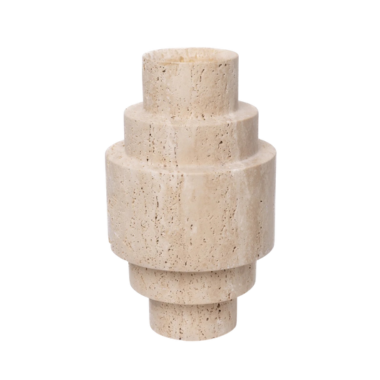 Agano Vaas L | Travertine