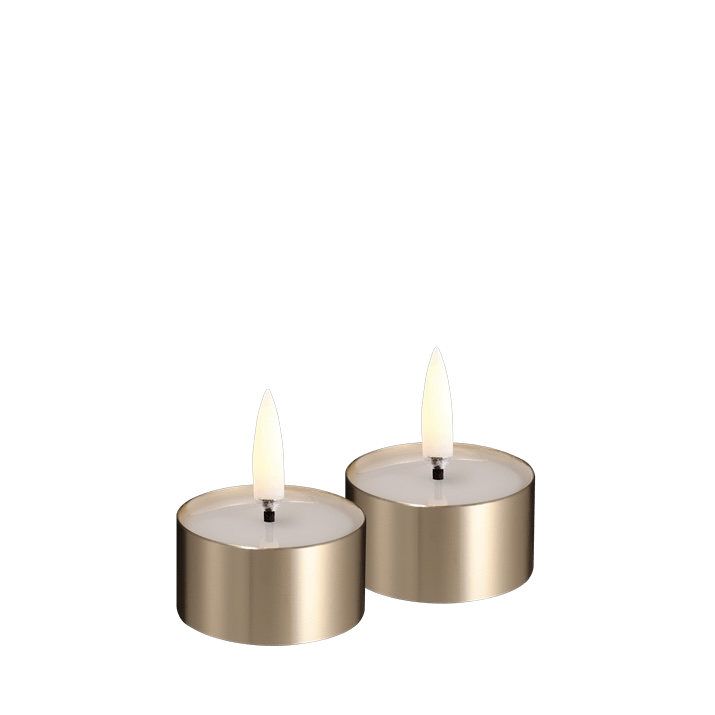 Uyuni Led Waxinelichtjes | Metal Brass (2-pack)