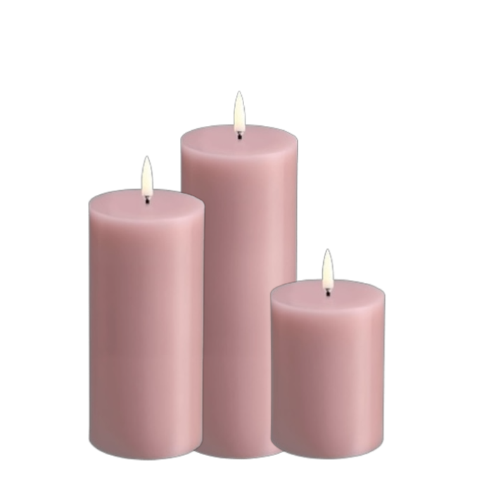 Uyuni Led Blokkaars Set van 3 | Rose Powder