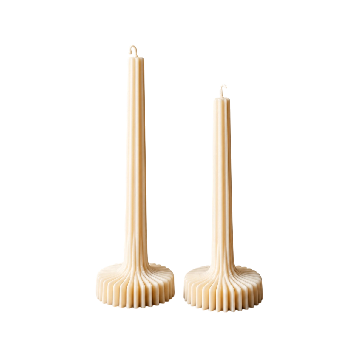Ribbel Lantaarn kaars | Off White