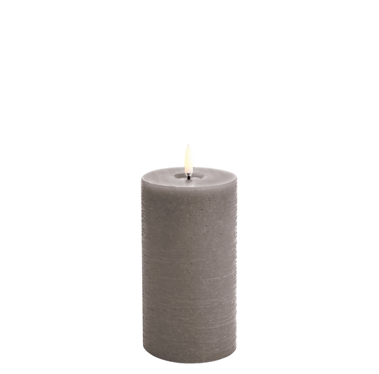 Uyuni Led melted Block candle M | Sandstone