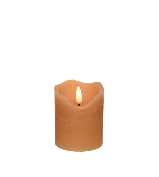 LED block candle S | Terra brown