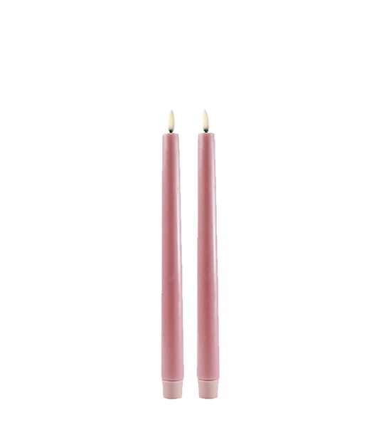 Uyuni Led dinner candles 2-pack | Dusty pink