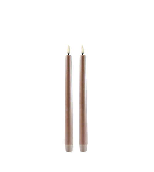 Uyuni Led dinner candles 2-pack | Sandstone