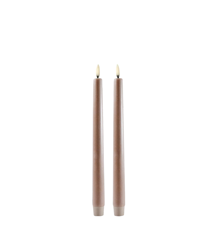 Uyuni Led dinner candles 2-pack | Sandstone