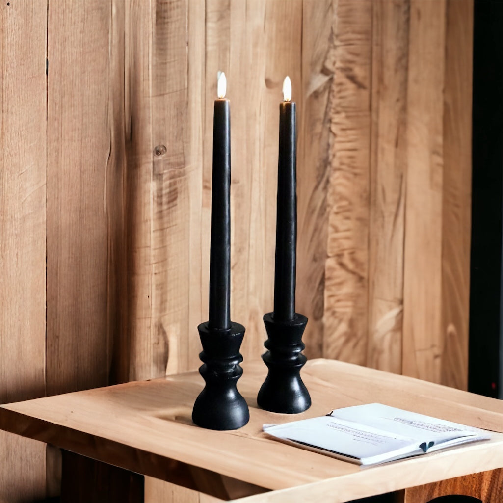 Uyuni Led Dinner Candles 2-pack | Black