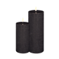 Uyuni Led Block Candle Set of 2 | Black