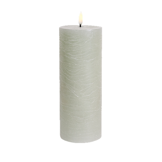 Uyuni Led Block Candle L | Dusty Green